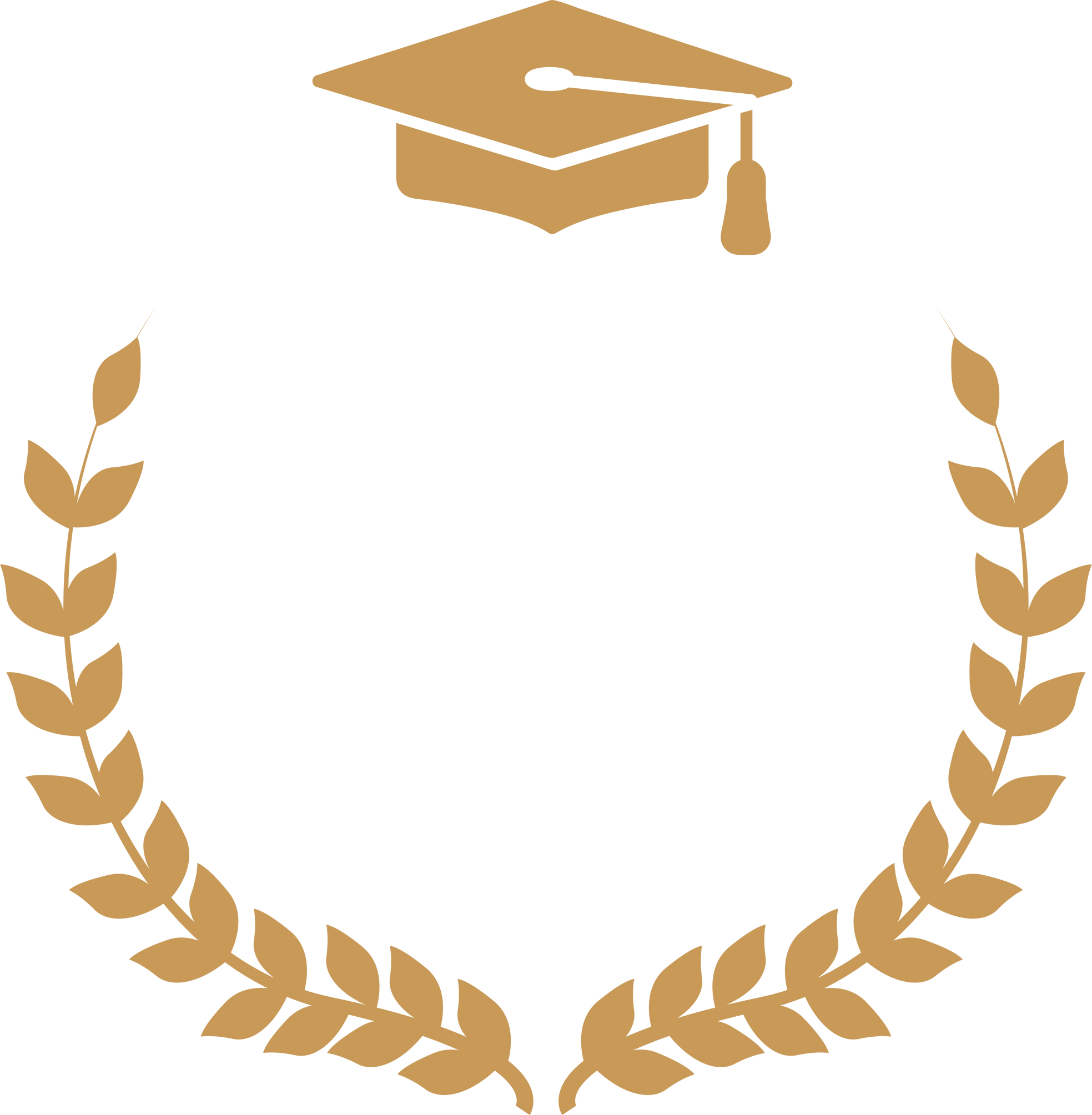 Golden graduate cap